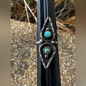 Native American Sterling SIlver Ring with Turquoise